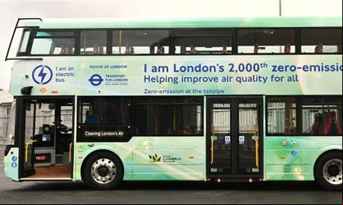 Londres celebra seu 2000º ônibus elétrico