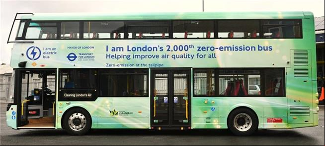 Elétrico nº 2.000 em Londres. Meta é chegar a 9000